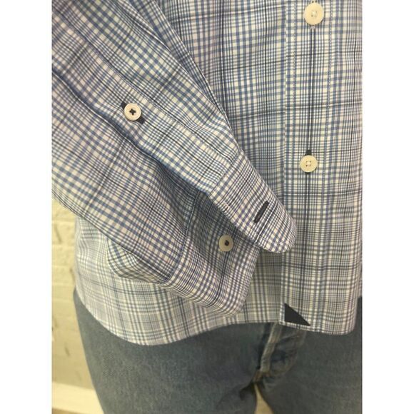 Untuckit Wrinkle Free Long Sleeve Plaid Shirt Size Large - Picture 6 of 10
